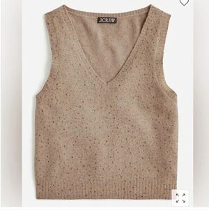 J. Crew Crystal Embellished Sweater Vest Tank Soft Wool Blend